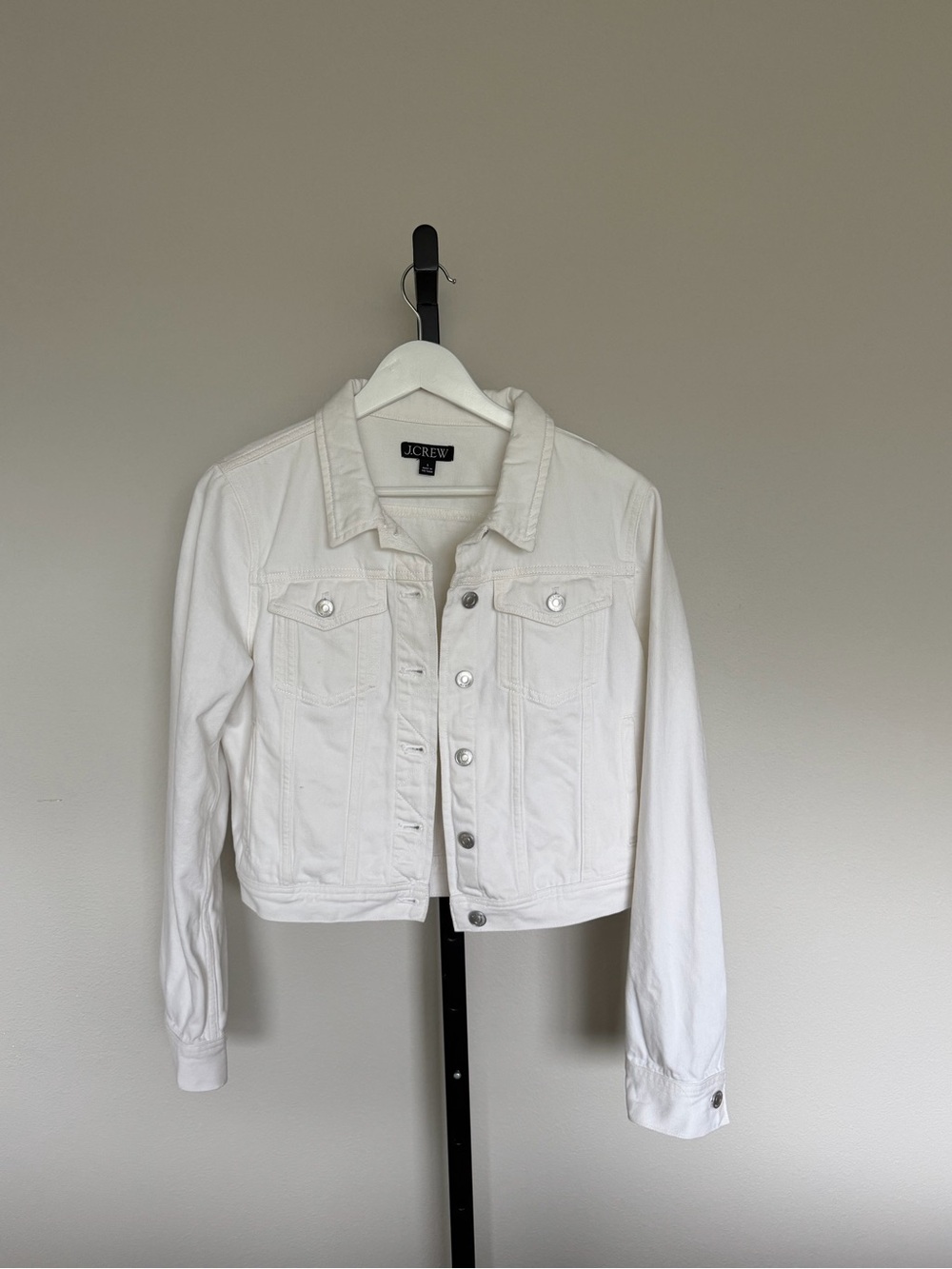 J. Crew White Denim Jacket - Classic Trucker Style